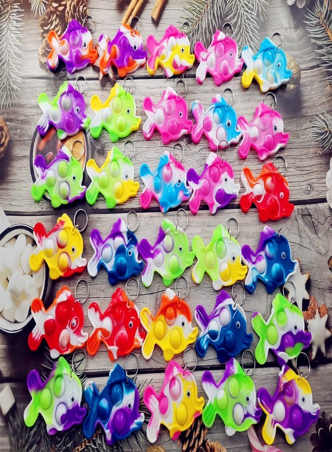 PSDFH 30 Packs Funny Summer Present Unique Mini Fish Assorted fidgets Bubble Toys for Kids Children Classroom Students Gifts from Teacher,Birthday Party Favors - Image 3
